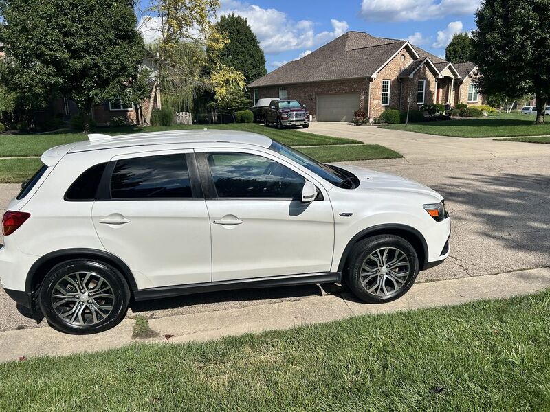 White Mitsubishi Outlander Sport after a full exterior detail